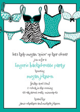Hot Pink Wild Thing Chalkboard Lingerie Invitations