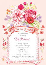 Watercolor Rose Bouquet Mint Invitations