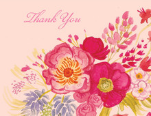 Vintage Floral Thank You Cards