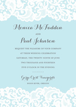 Simple Lace Black Banner Invitations
