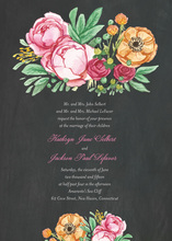 Light Wood Watercolor Rose Bouquet Invitations