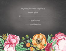 Chalkboard Floral Response Card