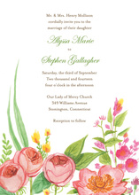 Beautiful Lush Floral Whimsical Jar Wedding Invitations