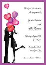 Balloon Love Couple Shower Invitations