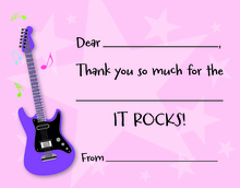 Rock Star Girl Kids Fill-In Thank You Cards
