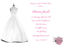 Wedding Dress Blueish Background Invitation