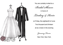 Fashion Gown And Traditional Suit Invitation