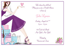 Fashionable Chic Bride Showing Her Love Invitations