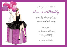Stylish Surprise Birthday Girl Invitation