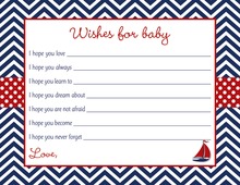 Navy Chevron Nautical Baby Wishes