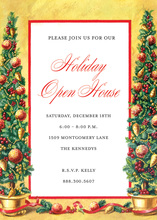 Christmas Colonnade Topiaries Invitations