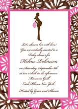 Dots of Baby Shower Pink Green Invitations