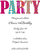 Pretty Patterned Party Invite