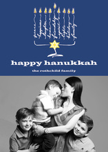 Happy Hanukkah Gilltery Gold Photo Cards