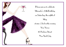 Pretty In Purple Dress Invitation