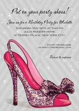 Sassy Legs With Red Shoes Invitation