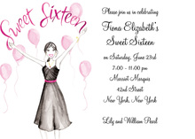 Stylish Sweet Sixteen Invitation