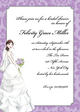 Aqua Gradient Bridal Shower Banner Invitations