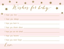 Light Pink Stripes Watercolor Flowers Baby Wishes