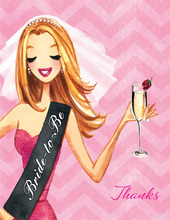 Champagne Toast Thank You Cards