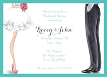 Traveling Couple Wedding Brunch Pink Invitations