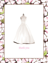 Floral Dress Form Thank You Cards