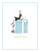 Bride on Box Blonde Thank You Cards