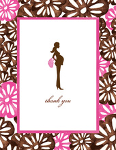 Pretty & Pregnant Floral Thank You Cards