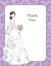 Vintage Bride Thank You Cards