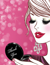 Glam Girl Thank You Cards