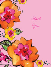 Pink Garden Thank You Cards