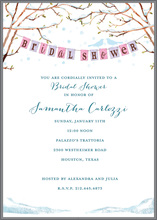 Love Birds Winter Bridal Shower Invitations