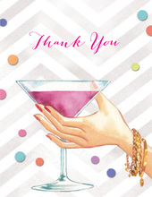 Martini Cheers Thank You Cards