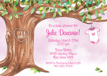 Onsie Tree Pink Invitations