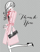 Pretty Pink Party Thank You Cards