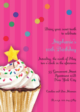 Sprinkles and Confetti Pink Birthday Invitations