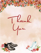 Special Wedding Shoes Fall Thank You Cards