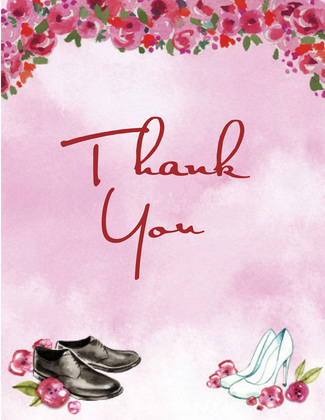Special Wedding Shoes Fall Thank You Cards
