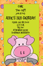 Pig Out Polka Dots Invitation