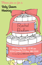 Diaper Tiers Baby Shower Invitations