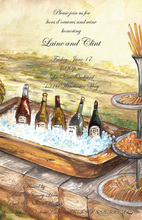 Watercolor Wine and Dine Invitations