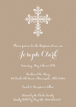 Elegant Cross Kraft Religious Invitations