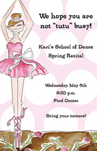 Pink Ballerina Girl Invitations