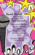 Wild Rock and Roll Birthday Party Invitations