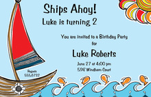 Sailboat Illustration Invitation