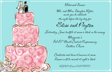 Modern Couple Cake Topper Invitations