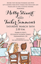 Celebrating Peachy Pink Couples Shower Invitations