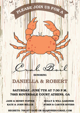 Traditional Silhouette Lobster Dinner Party Invitations