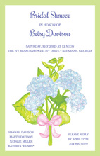 Floral Bridal Shower Bouquet Invitation