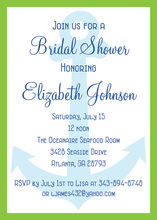 Bridal Shower Anchor Invitation